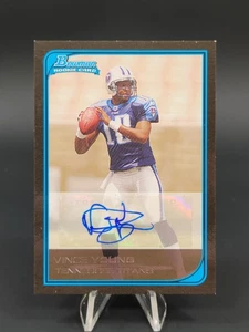 Tarjeta autógrafa de novato Vince Young 2006 Bowman serie 113 #'d/199 ¡Bonita! - Imagen 1 de 18