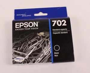 Genuine Epson 702 Black Ink Cartridge T702120 06/26 New Sealed - Picture 1 of 7