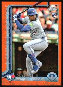 2025 Topps Chrome Logofractor Orelvis Martinez Orange Refractor Rookie /25 #105 - Bild 1 von 2