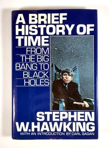 A BRIEF HISTORY OF TIME Stephen Hawking First Edition 1988 HC DJ Book Bantam 1st - Picture 1 of 3