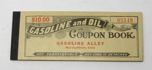 Gasoline and Oil Coupon Book Gasoline Alley Marshall Town Iowa  Complete! EX CON - Picture 1 of 5