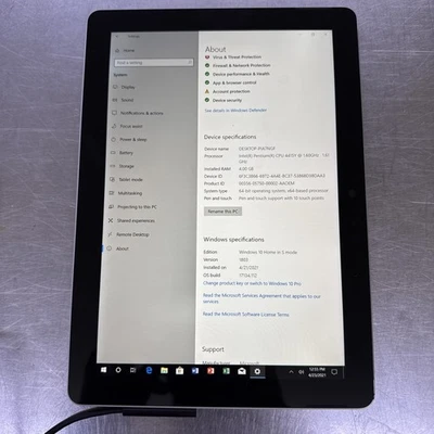 Microsoft Surface Go 1824 Pentium 4415Y 160GHz 128GB SSD 4GB DDR3 prata G3D - Imagem 1 de 4