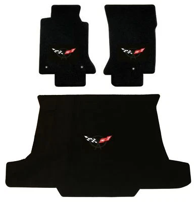 Juego de alfombrillas Lloyd VELOURTEX 3 piezas Corvette 1998 a 2004 convertible logotipo negro Foto 1 de 4
