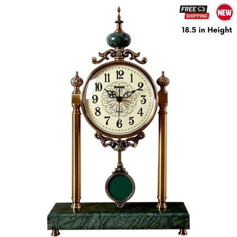 Elegant Mantel Clock Vintage Look Farmhouse Fireplace Desk Clock Kitchen Decor Cover