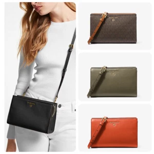 Bolso sin asas Michael Kors Valerie pequeño superior con cremallera de cuero granulado - Imagen 1 de 36