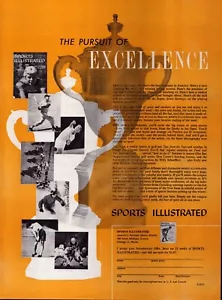 Anuncio impreso Sports Illustrated 1958 Americas National Sports suscripción semanal - Imagen 1 de 1