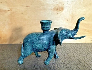 Cast Iron Elephant with Taper Handle Holder - Picture 1 of 8
