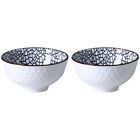 2 PCS Keramik Salatschüsseln, stapelbar, runde Servierschalen
