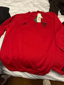 2023-24 Flamengo Adidas 1/4 Zip Training Top 3XL BNWT - Picture 1 of 5