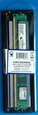 4 GB DDR3 1333 MHz KINGSTON - 1 BANCO DI MEMORIA RAM  1,5V DIMM  PC3 DESKTOP - Immagine 1 di 4