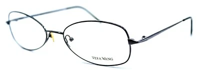 老式 VERA WANG V43 BK 黑色椭圆形女式眼镜框 54-18-140 — 第 1/4 张图片