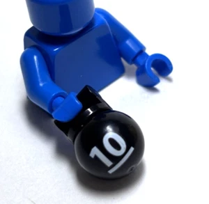 Lego - Minifigur Utensil - schwarz, Kettlebell, Gewichte - Bild 1 von 2