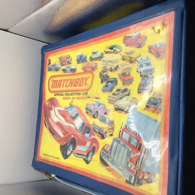 Matchbox Official Collector Case Holds 48 Cars 1980 Blue - Image 1 of 3