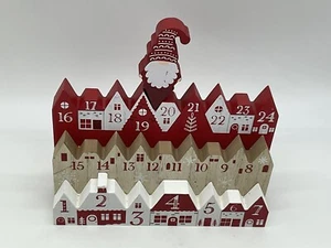 Gnome Santa countdown to Christmas wooden calendar - Picture 1 of 6