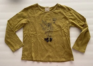 Zara Girls T-Shirt 6 7 Long Sleeve Graphic Dandelion Embellishments - Picture 1 of 4