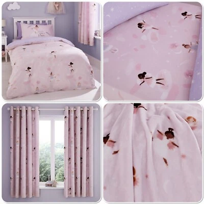 Funda edredón para niños Catherine Lansfield hadas bailarinas gama de dormitorio rosa Foto 1 de 4