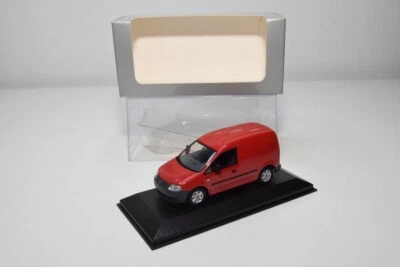 B38 1:43 MINICHAMPS VW VOLKSWAGEN CADDY ROSSO RIVENDITORE NUOVO CON SCATOLA - Immagine 1 di 4