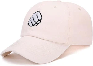 Baseball Cap Dad Hat Men Fist Beige Hat WodxCor Adjustable - Picture 1 of 5
