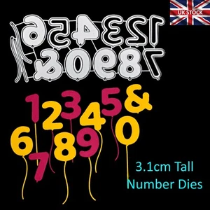 🎈Numeri a palloncino fustelle da taglio in metallo, produzione di carte, scrapbooking VENDITORE UK E5 🎈 - Foto 1 di 5