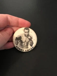 Vintage 1960's Sonny Liston Heavyweight Boxing Pin Pinback Button Memorabilia - Bild 1 von 4