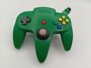 Manette verte N64 OEM avec manche style GameCube testée 