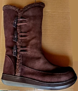 Rocket Dog Suede Shearling Boots~Womens 8.5~NEW~Winter~Toggle~Snowball~Mid-Calf - Picture 1 of 6