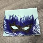 Half Face Mask Feathers Elegant Masquerade Costume Ball Cosplay Party Bin 25