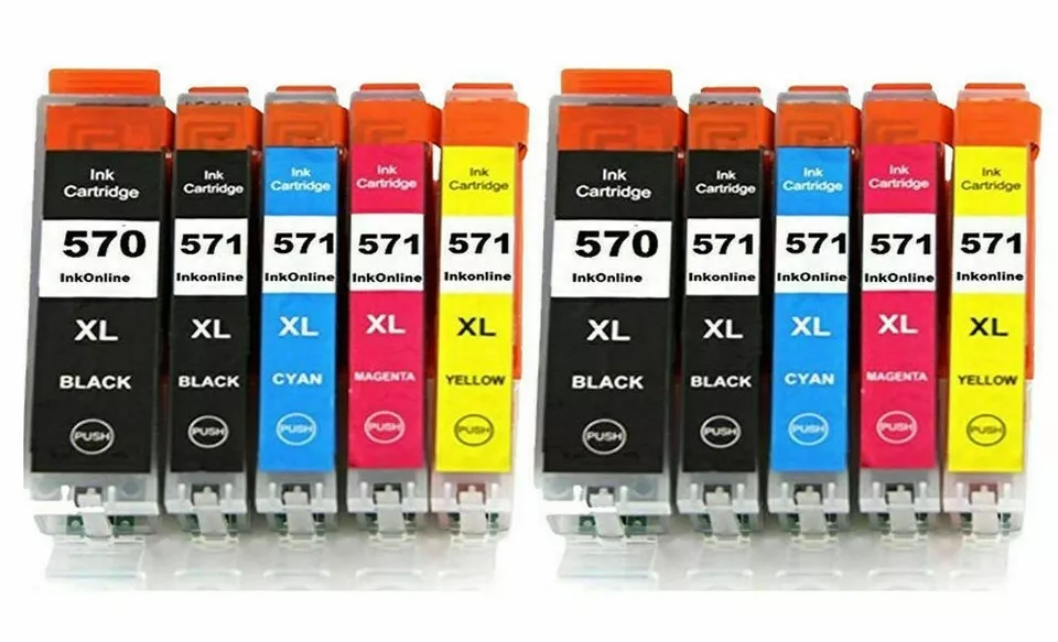 PGI570 CLI571 Ink Cartridges for Canon Pixma MG5750 MG5751 MG5752 MG5753 MG6850 - Image 1 of 1