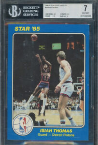 1984-85 Star Court Kings #30 Isiah Thomas 5x7 Basketball Rookie BGS 7 NM HOF