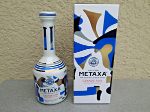 METAXA GRANDE FINE Empty Bottle. COLLECTOR EDITION Handmade Porcelain. Free Ship