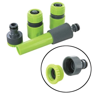 Gartenschlauch Verbinder Kupplung Adapter Schnellkupplung 5-tlg Set 1/2 Zoll 3/4 - Bild 1 von 3