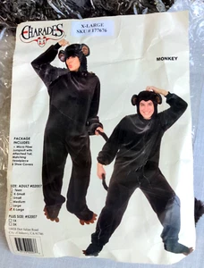 NIOB Charades Men/Adult XL Minky Soft Fur Monkey Chimp 4pc Halloween Costume NEW - Picture 1 of 14