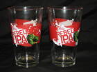 2 Samuel Sam Adams Rebel IPA Pint Beer Glasses Pair set of 2 New Glass Boston MA