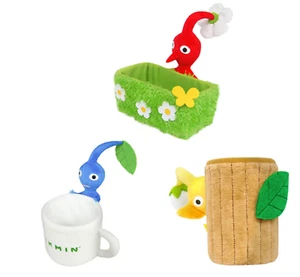 Pikmin Plush Soft toy Mascot Accessory Box Storage All 3set Licenced Brand New! - Picture 1 of 20