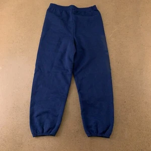 Hanes Youth Size Medium 10/12 Navy Blue Ecosmart Activewear Sweatpants New *Flaw - Picture 1 of 5
