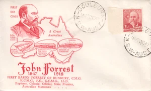 Australia 1949 John Forrest Wide World unaddressed First Day Cover .Goulburn.B - Picture 1 of 2