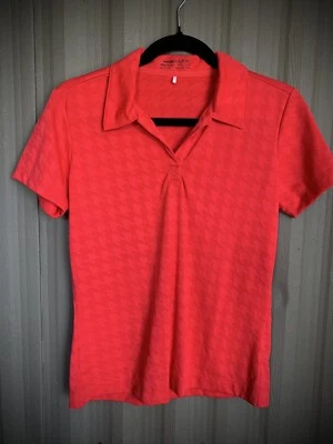 Camiseta Polo Nike Golf Fit Texturizada Seca Top Para Mujer’s Caliente Rojo Neón Manga Corta Talla S Foto 1 de 4