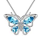 Aurora Tears 925 Sterling Silver Butterfly Necklacewomen Butterflies March-Aq...