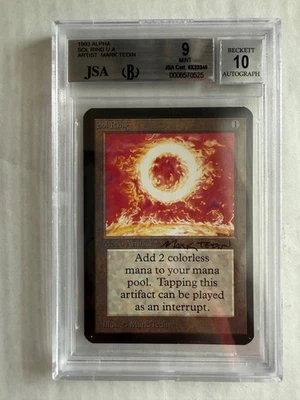 Sol Ring ALPHA MTG Magic the Gathering BGS 9 Mint - Signed by Artist - Image 1 of 2