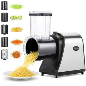 Rallador de queso eléctrico 250 W, rallador 5 en 1 triturador para rebanar, triturar, G... - Imagen 1 de 8