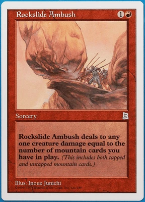 Rockslide Ambush Portal Three Kingdoms NM Red Uncommon CARD (499351) ABUGames - Image 1 of 2