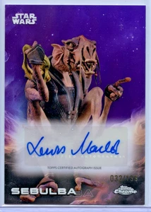 2025 Topps Chrome Star Wars Lewis MacLeod As Sebulba Auto Purple /199 #A-KM - Bild 1 von 2