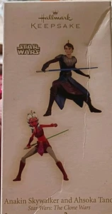 Mini adornos Hallmark Star Wars Anakin Skywalker y Ahsoka Tano 2009 - Imagen 1 de 1