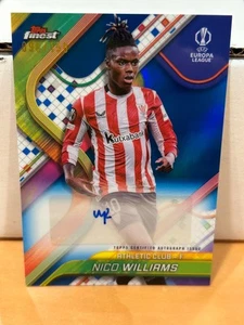 Nico Williams 2024-25 Topps Finest UEFA Blue Auto /150 Bilbao #BA-NW - Bild 1 von 2