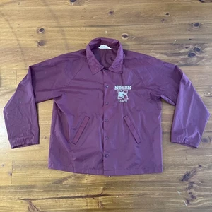 Vintage McMASTER MARAUDERS FOOTBALL Light Jacket  ADULT L Canada COACH - Picture 1 of 5