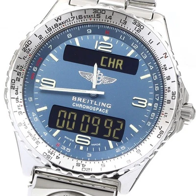 BREITLING Chrono space A56012.1 UTC module blue Dial Quartz Men's Watch_911512 - image 1 of 4