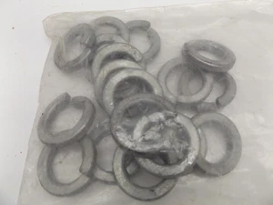 1-1/4" Hot Dip Galvanized Steel Lock Washers Split Ring 18 pcs NOS - Picture 1 of 1
