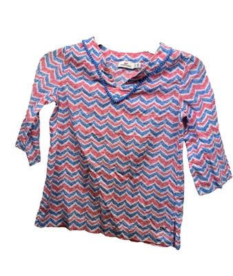 Vineyard Vines Niñas Cola de Ballena Chevron Túnica Natación Cubrir Camisa Talla XS 5-6 Foto 1 de 4