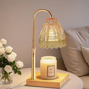 Candle Warmer Lamp with Timer, Dimmable Melted Wax Two Gold - Picture 1 of 7