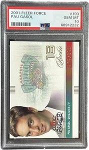 2001 Fleer Force Rookie RC Pau Gasol #103 PSA 10 GEM MINT Lakers LOW POP SP HOF - Bild 1 von 2